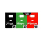 Calcomania pemex (Diesel,Magna,Premium) 20.5 x 42.5 Nvo Dise