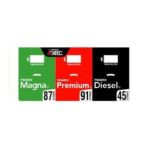 Calcomania pemex (Diesel/Premium/Magna)20.5 x 42.5 Nvo Dise