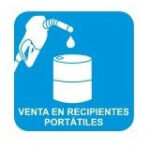 Señalamiento vitrocel de venta de recipientes portátiles