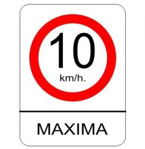 SEÑALAMIENTO VITROCEL 10 KM POR HR