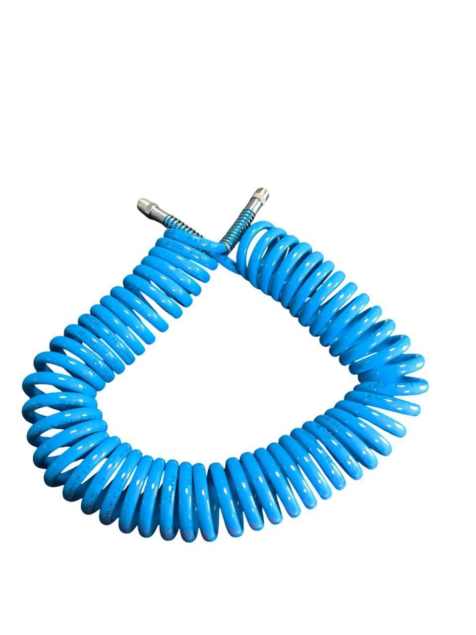 Manguera helicoidal verde o azul de 1/4"