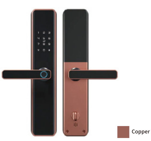 Chapa Inteligente 910 TUYA Mortaja 6068 Cobre