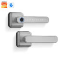 Chapa Inteligente T3402 TUYA PLATA Izquierda