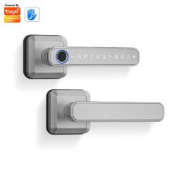 Chapa Inteligente T3402 TUYA PLATA Izquierda